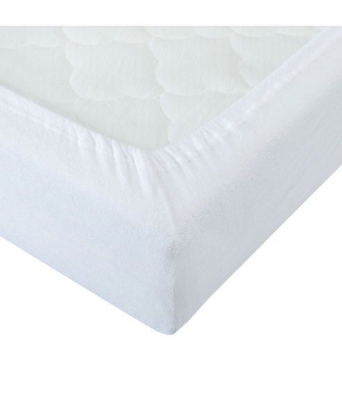 Frottee Spannbettlaken „White Terry sheet“. Spannbettlaken