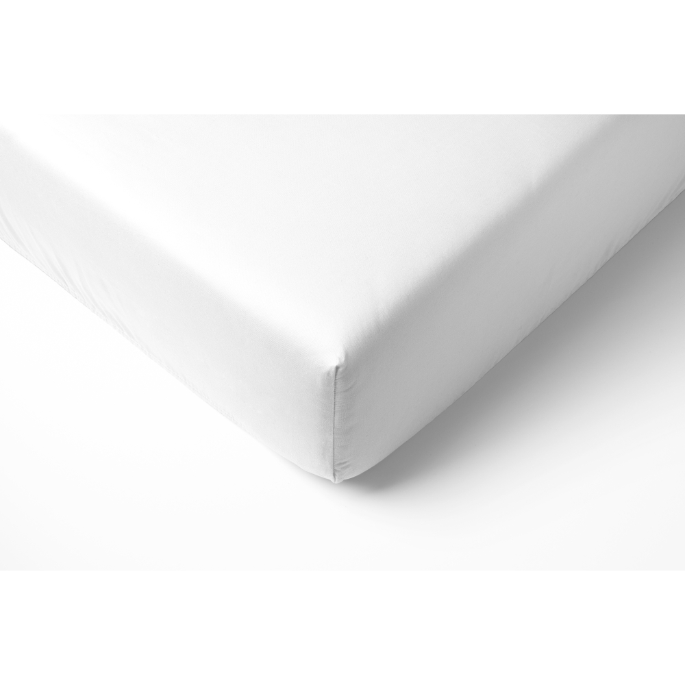 Satin Spannbettlaken „Classic White“. Spannbettlaken, 90x200 cm, 135/140x200 cm, 155/160x200 cm, 180x200 cm