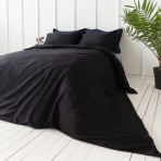 Premium satin bettwäsche set "Midnight". Bettwäsche aus Satin, 140x200 cm, 200x200 cm, 200x220 cm