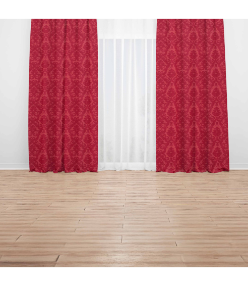 Verdunkelungsvorhang „Red baroque curtain“. Vorhänge