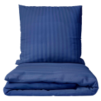 Bettwäsche set "Dark Blue Stripes". Bettwäsche 135x200, 140x200 cm, 150x200 cm, 160x200 cm, 180x200 cm, 200x200 cm, 200x220 cm. Dunkelblaues bettwäscheset mit elegantem streifendesign, das ihrem schlafzimmer einen hauch von raffinesse verleiht.