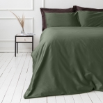 Premium satin bettwäsche set "Dark green". Bettwäsche aus Satin, 135/140x200 cm, 200x200 cm, 200x220 cm