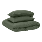 Premium satin bettwäsche set "Dark green". Bettwäsche aus Satin, 135/140x200 cm, 200x200 cm, 200x220 cm