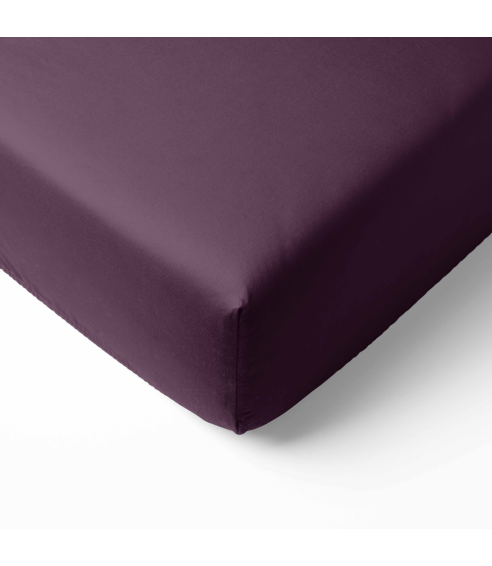 Satin Bettlaken „Plum glow“. Bettlaken ohne gummizug