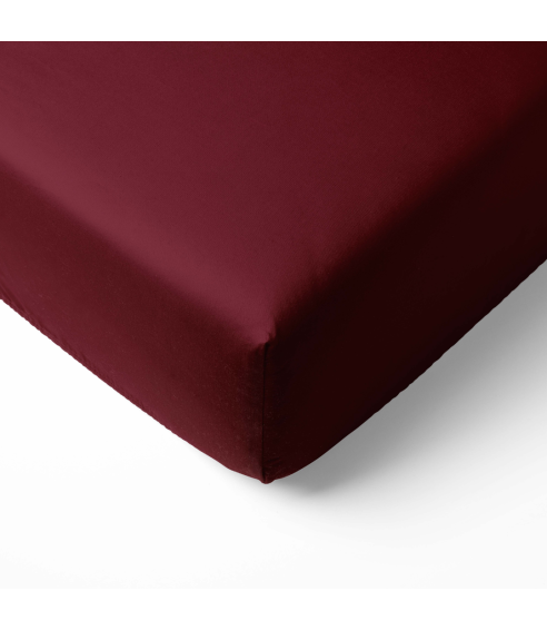 Satin Spannbettlaken „Maroon“. Spannbettlaken