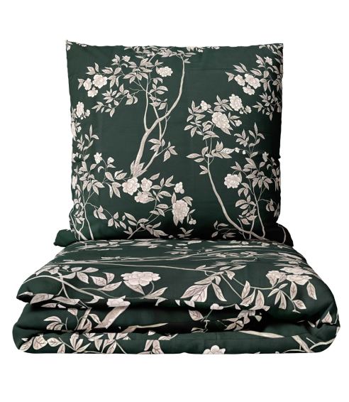 Premium satin bettwäsche set "Blooming Forest". Bettwäsche aus Satin