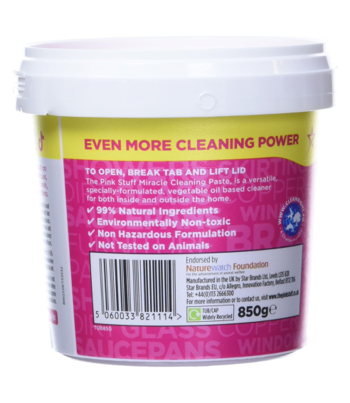 Reinigungspaste „The Pink Stuff Cleaning Paste“. Reinigungsmittel